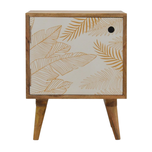 Leaf Screen-printed Bedside
