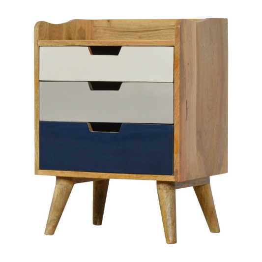Navy and White Gradient Bedside