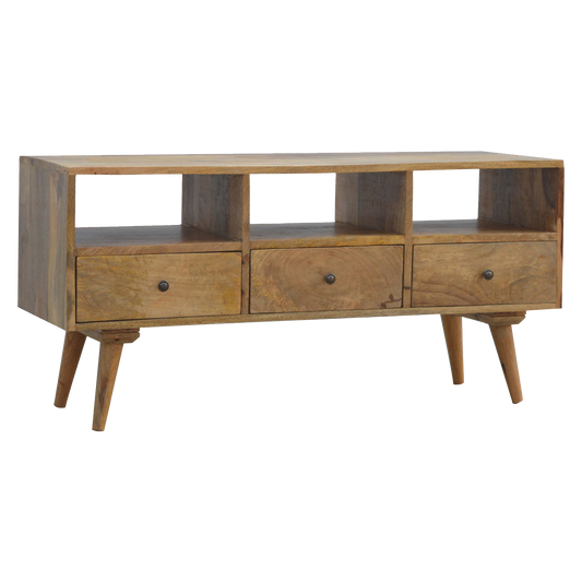 Nordic Style TV Unit with 3 Drawers