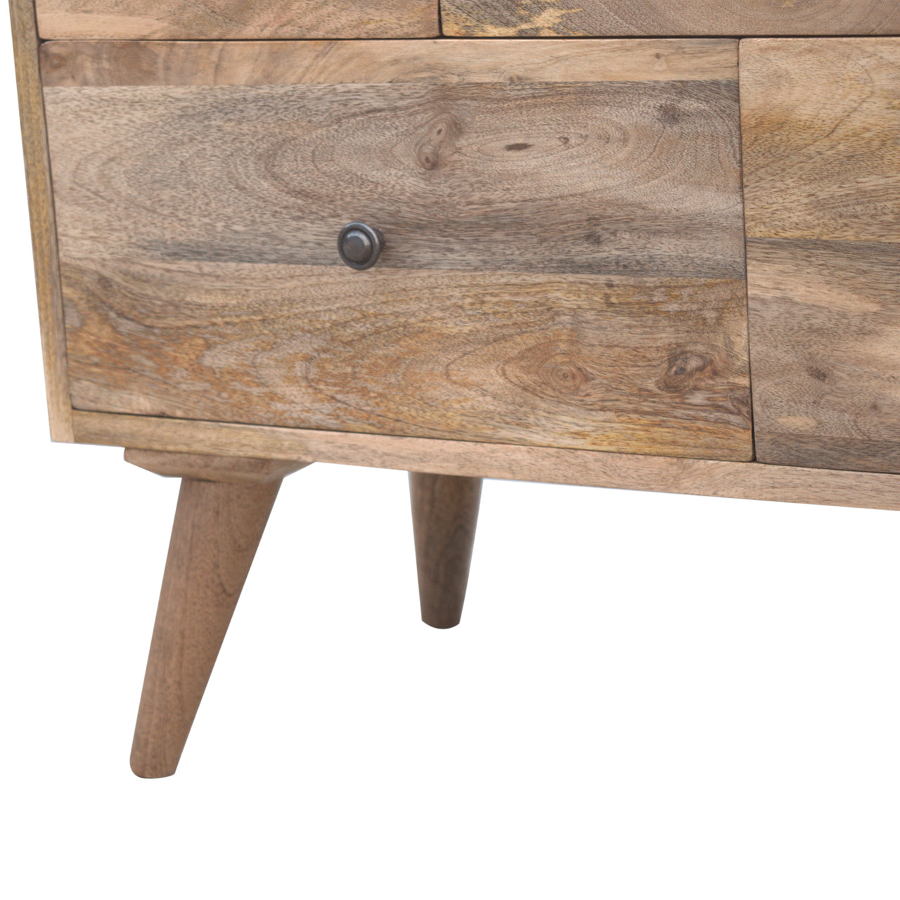 Oak-Style Multi Drawer Media Unit