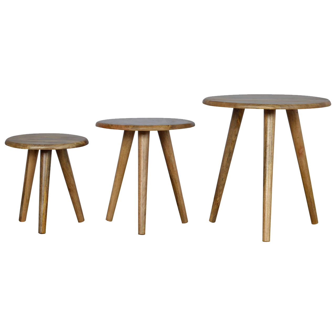 Oak-style Nordic Nesting Stools