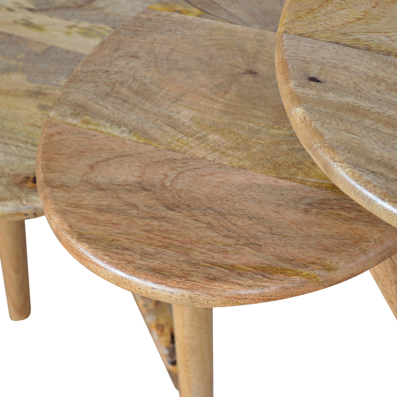 Oak-style Nordic Nesting Stools