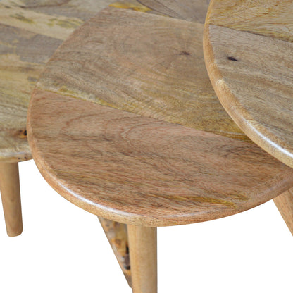 Oak-style Nordic Nesting Stools