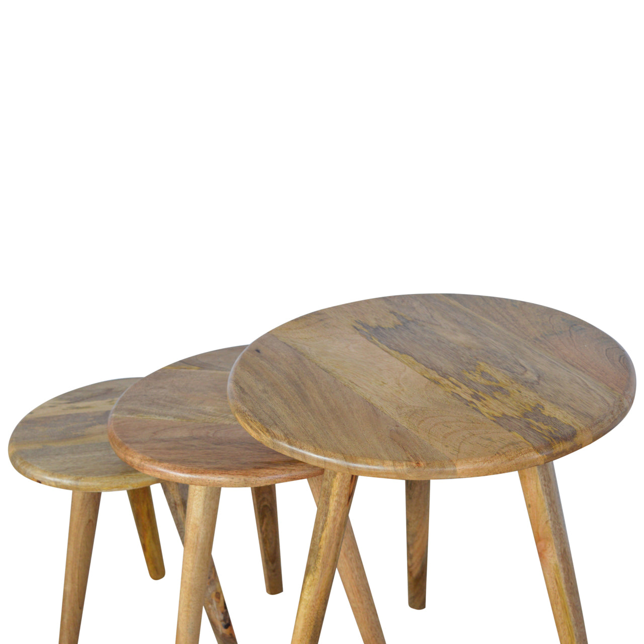 Oak-style Nordic Nesting Stools