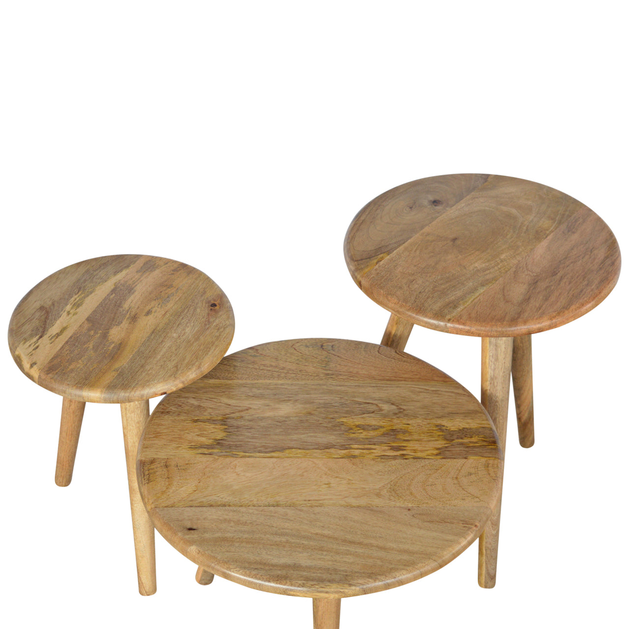 Oak-style Nordic Nesting Stools