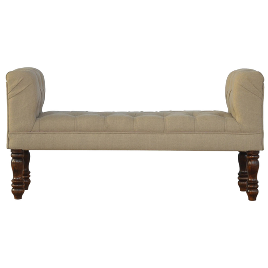 Mud Linen Bedroom Bench
