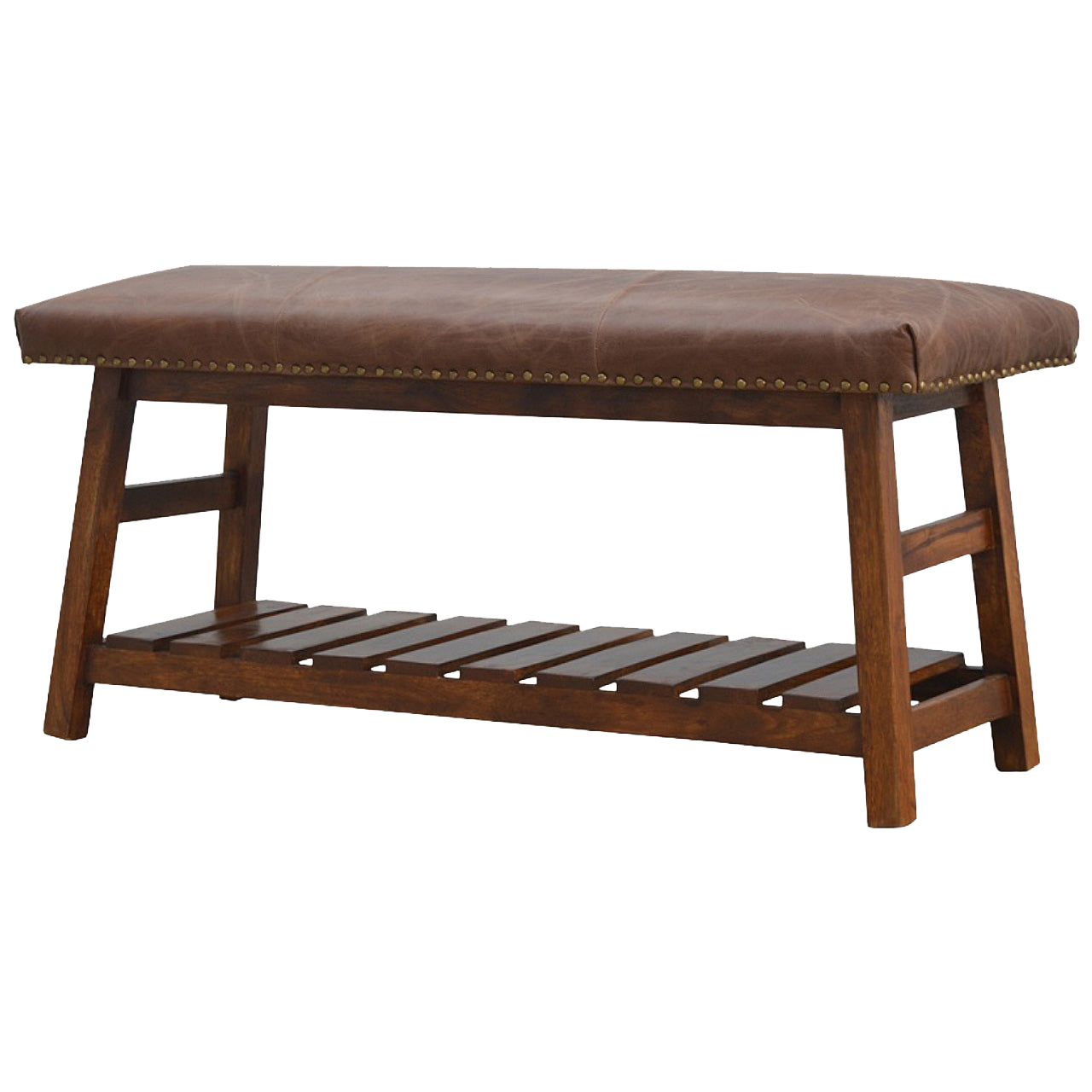 Buffalo Hide Hallway Bench