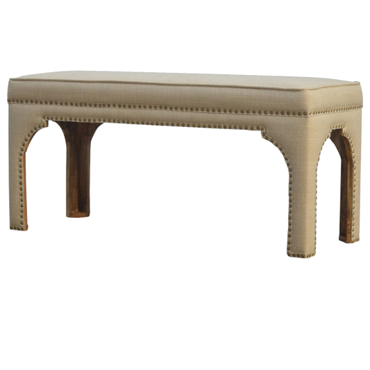 Mud Linen Occasional Bench