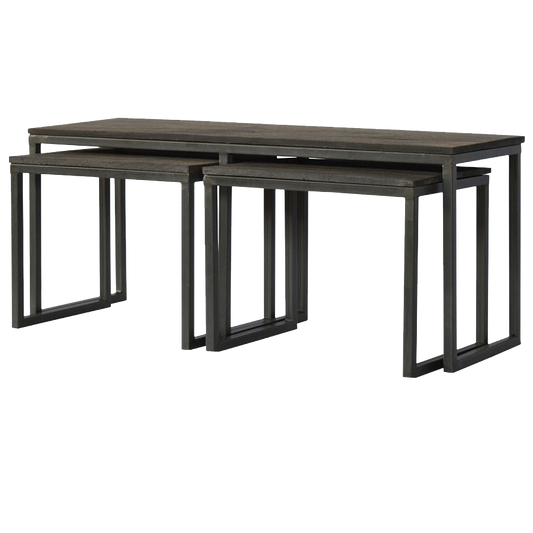 Set of 3 Iron Base Tables
