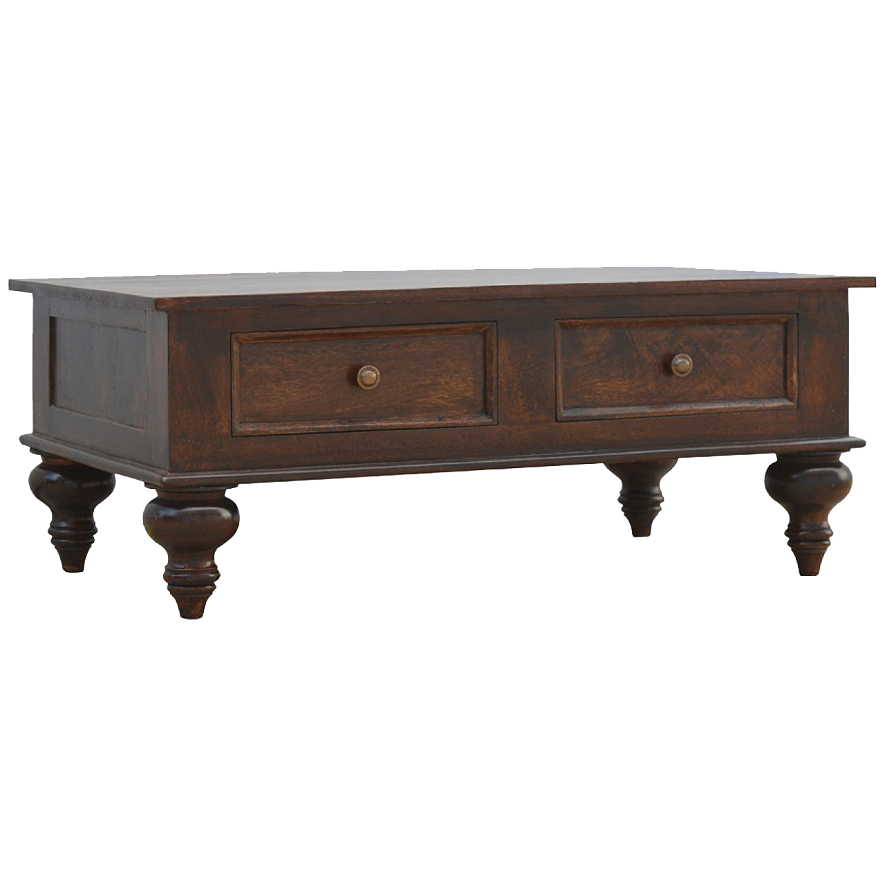 Turned 4 Drawer Coffee Table