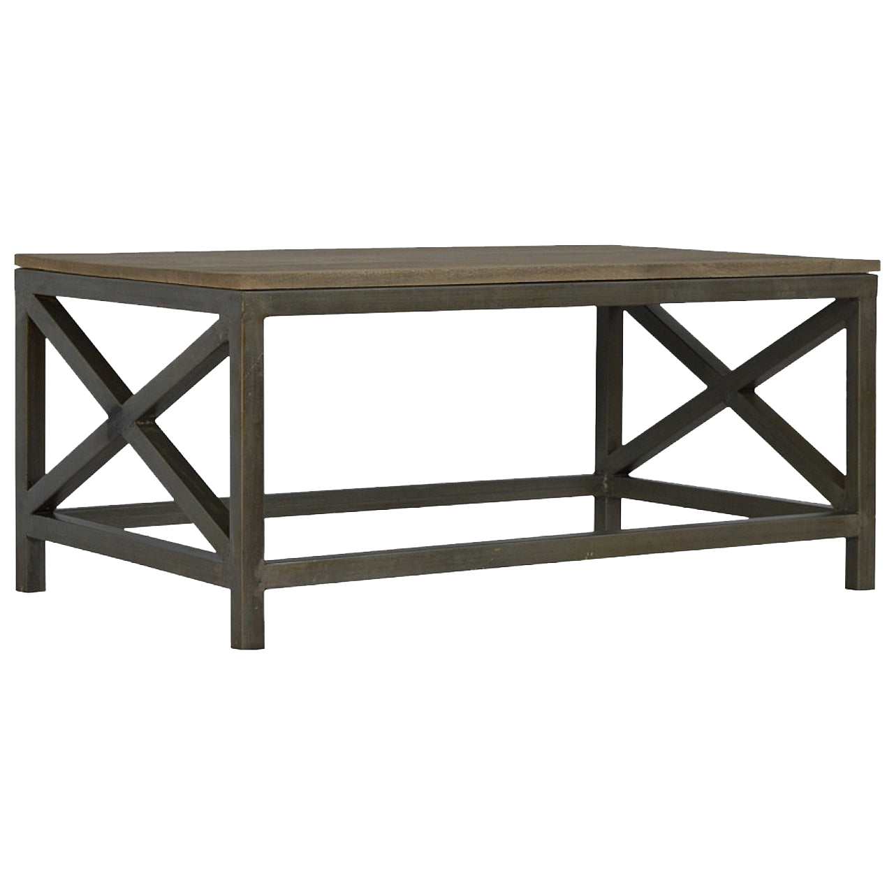 Industrial Cross Metal Coffee Table