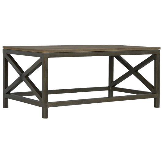 Industrial Cross Metal Coffee Table