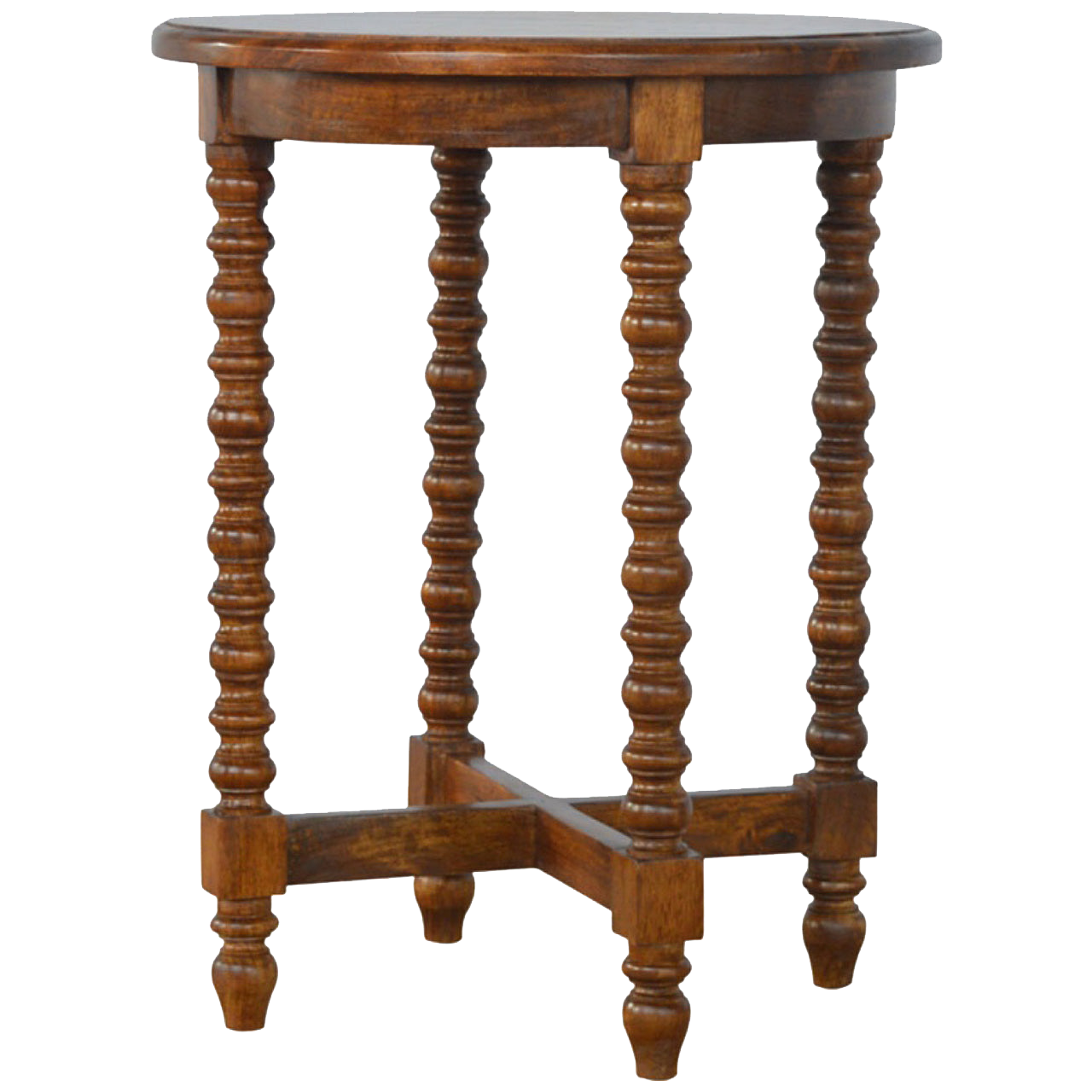 Mango Wood Small Round Tea Table
