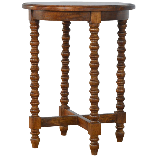 Mango Wood Small Round Tea Table