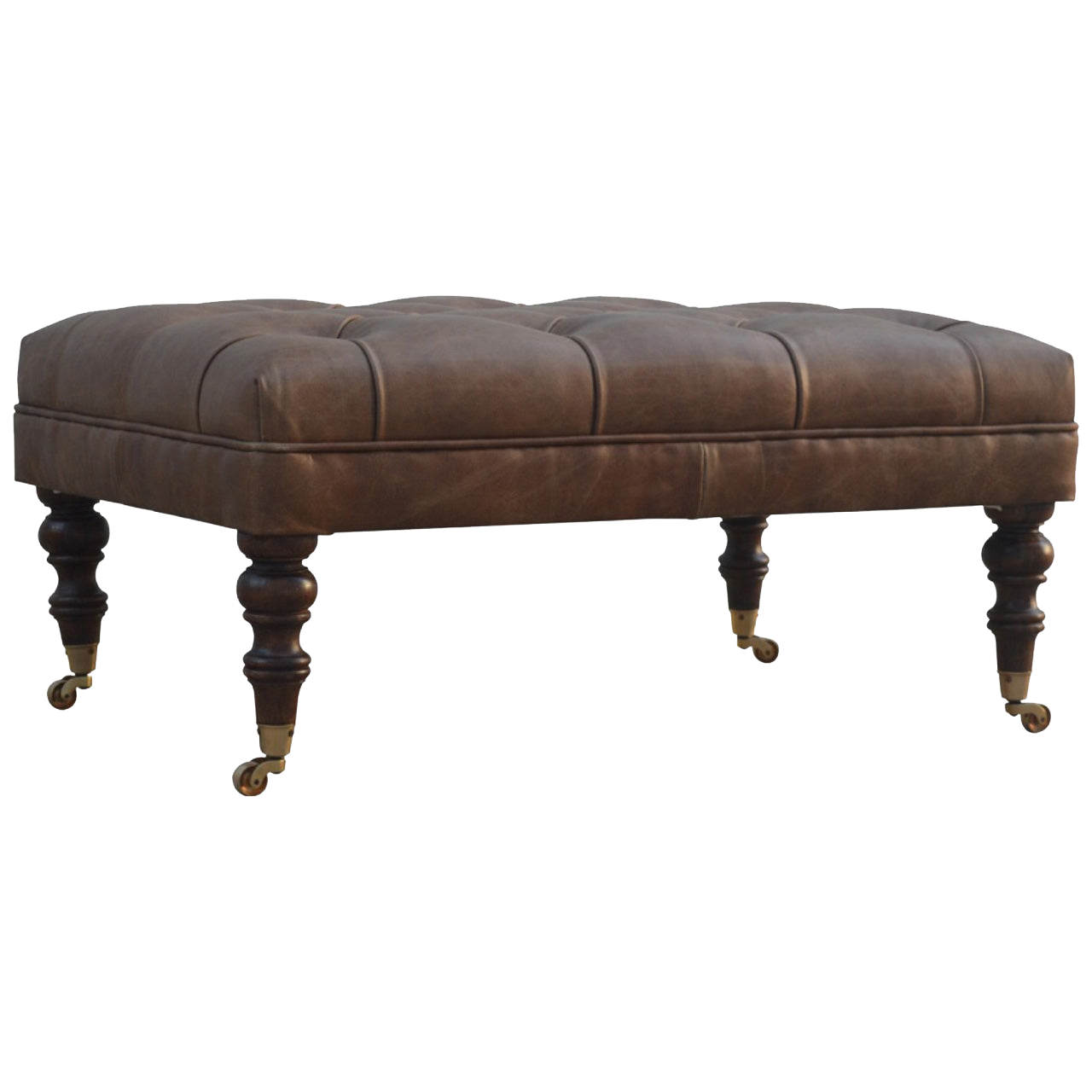 Buffalo Leather Ottoman