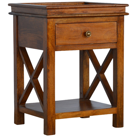 Solid Wood Criss-Cross End Table