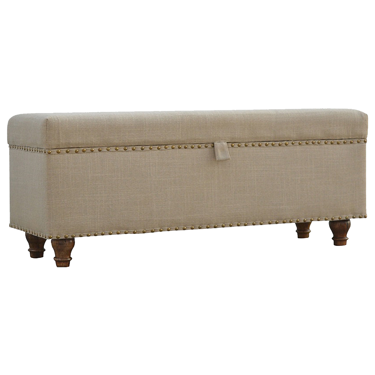 Studded Linen Lid-up Bench