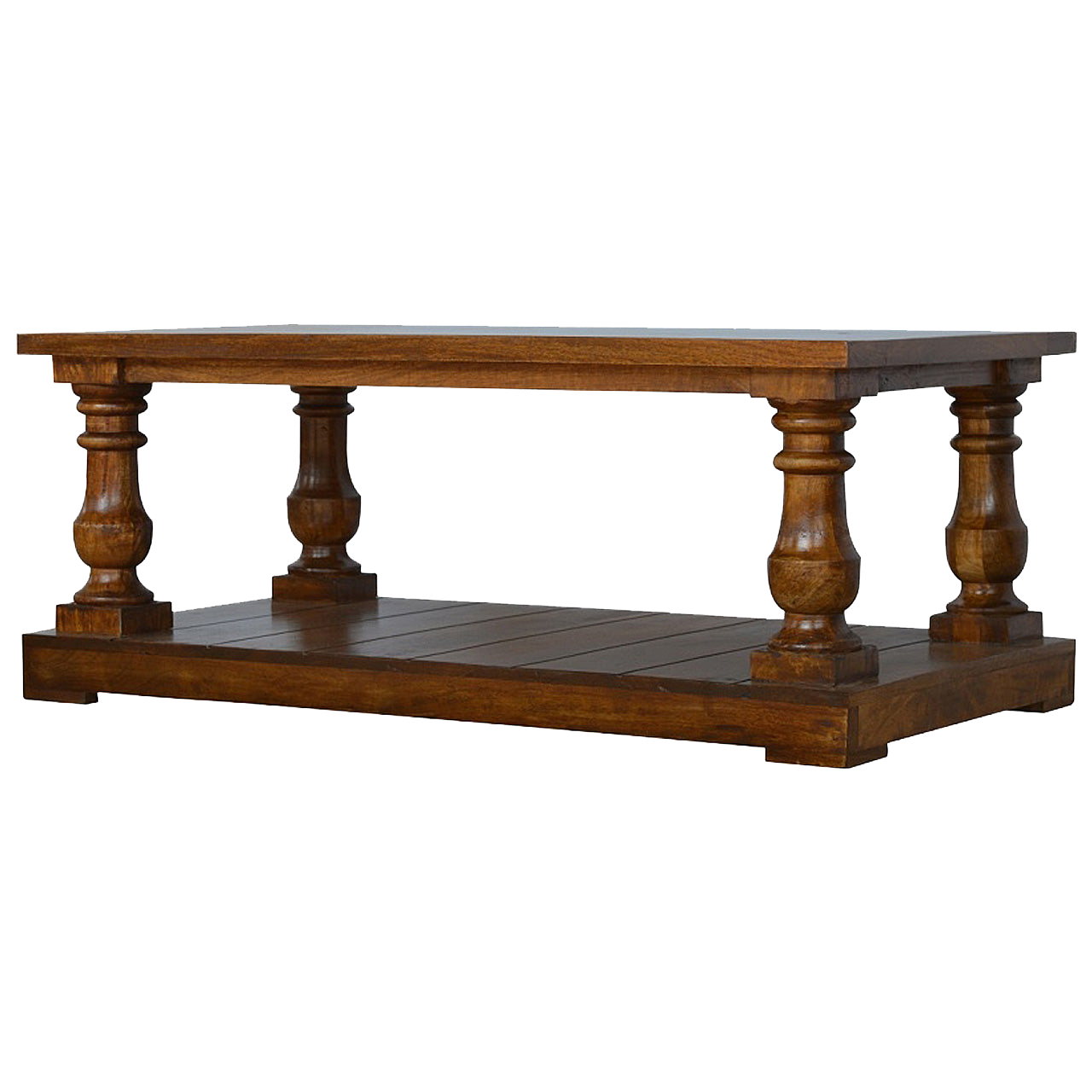 Square Turned Country Coffee Table