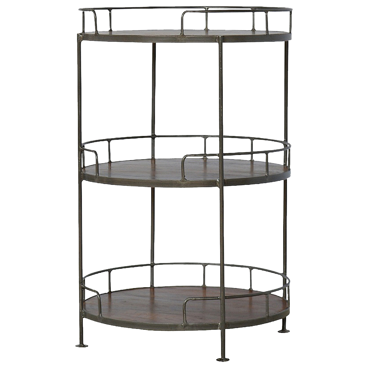 Industrial Round Butler Tray Table