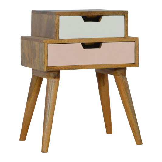 Blush Pink and White Multi Bedside