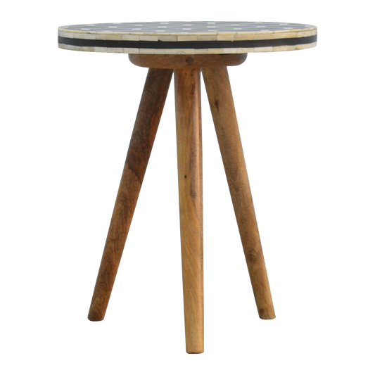 Bone Inlay Tripod Stool