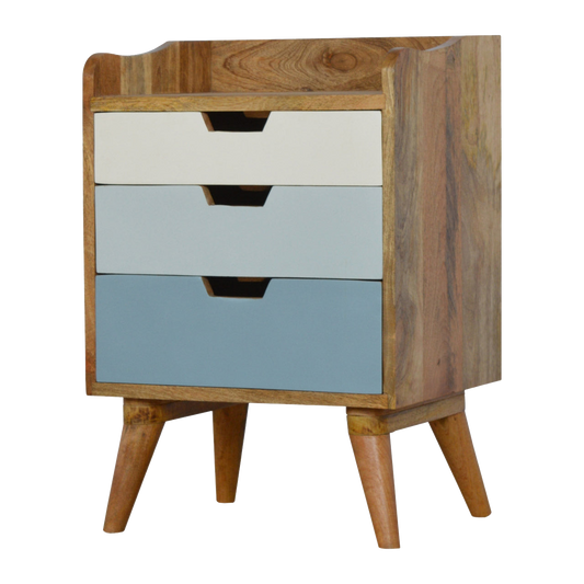 Blue and White Gradient Bedside