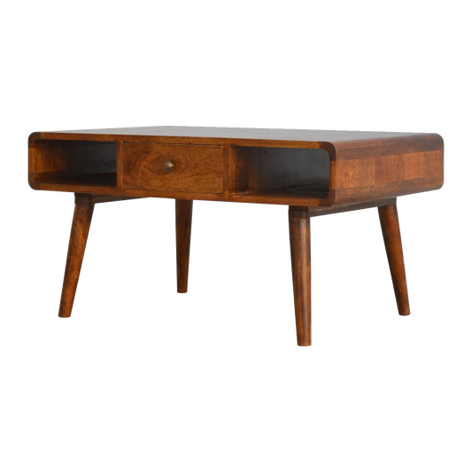 Curved Chestnut Coffee Table