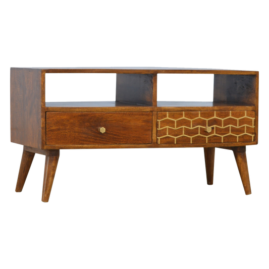 Gold Art Pattern Drawer Media Unit
