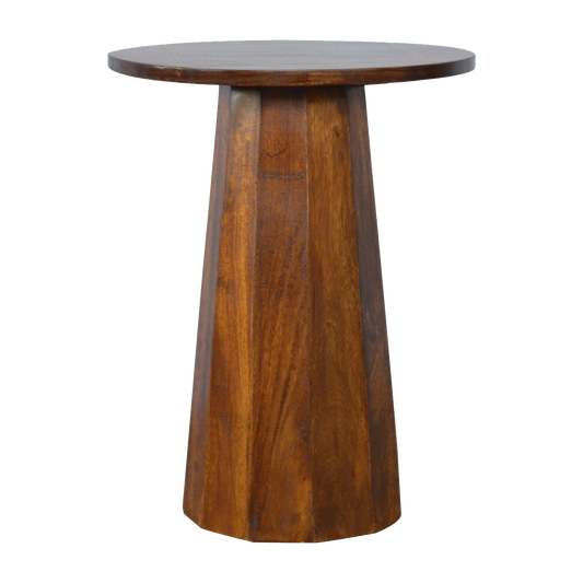 Geometric Brass Inlay End Table