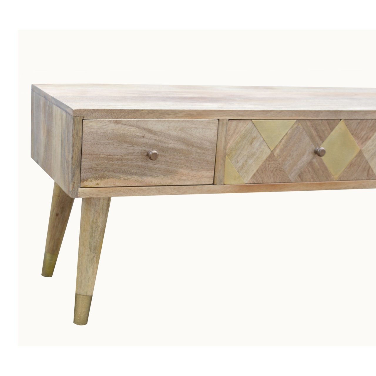 Oak-Style Gold Inlay Media Unit