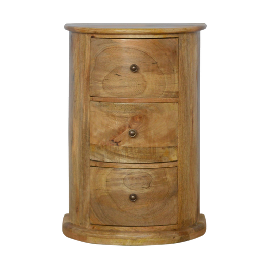 3 Drawer Serpentine Drum Chest
