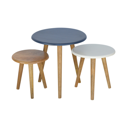 Multi Nordic Stool Set of 3