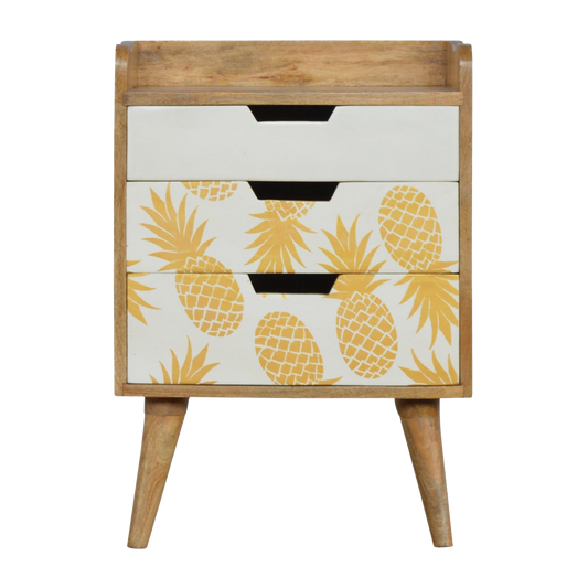 Pineapple Screen Printed Bedside