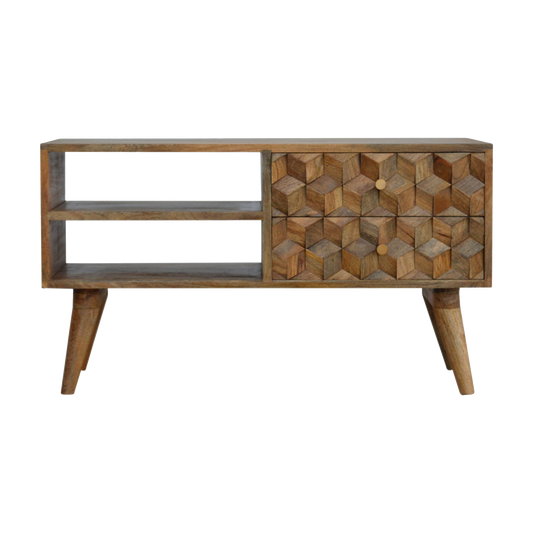 Cube Carved Media Unit