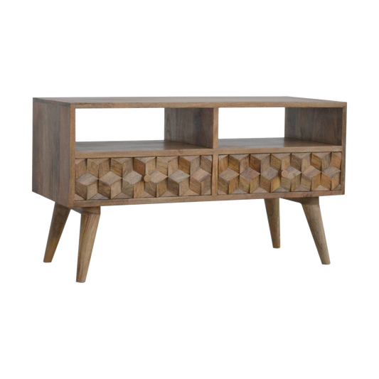 Cube Carved TV Unit