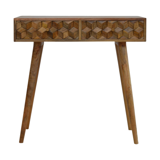 Cube Carved Console Table