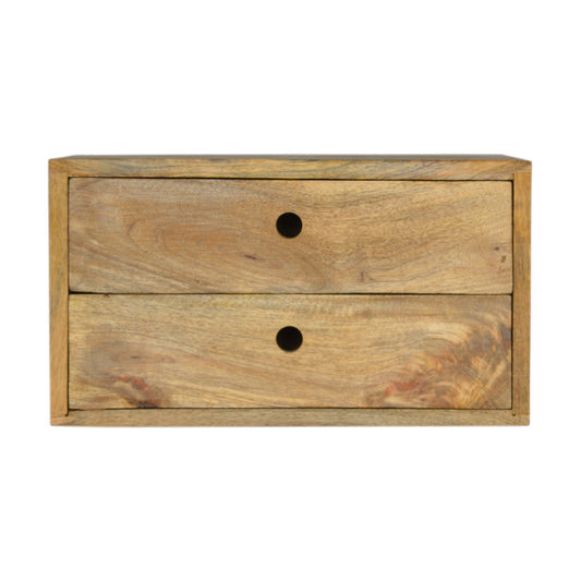 Oak-Style Wall Mounted Bedside