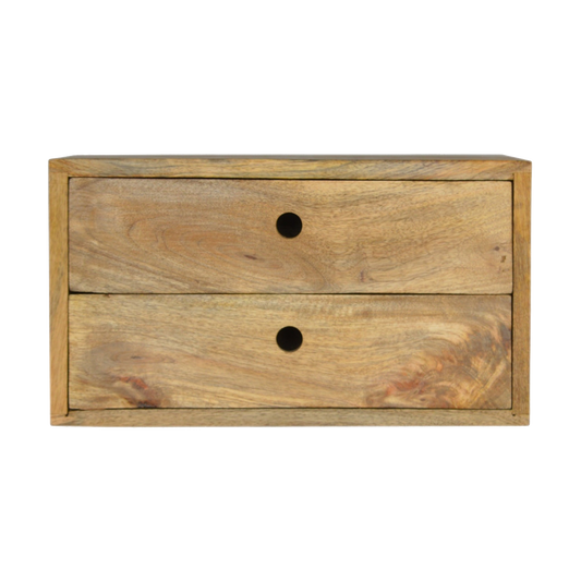 Oak-Style Wall Mounted Bedside