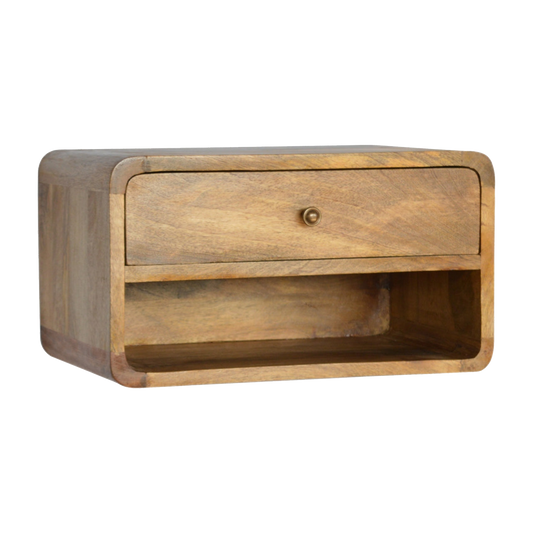 Floating Curve Open Slot Bedside