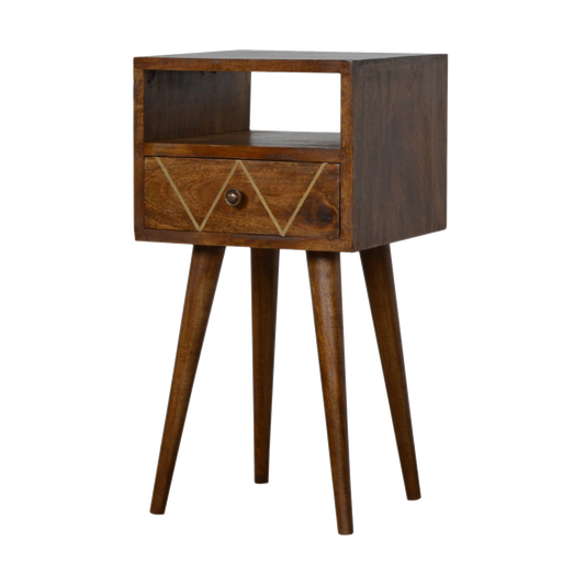 Mini Geo Brass Bedside