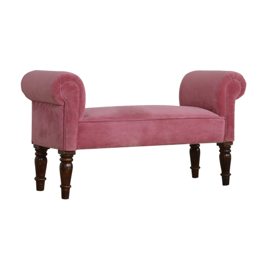 Pink Velvet Bench