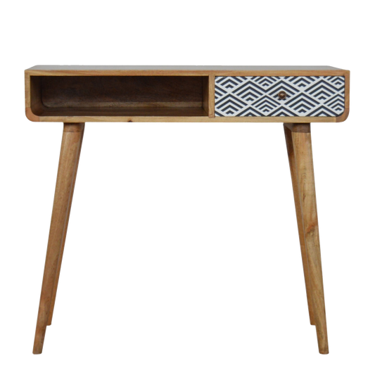 Monochrome Print Writing Desk