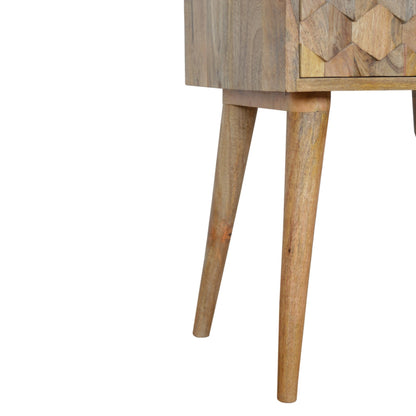 Pineapple Carved Oak-ish Bedside