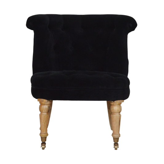 Black Velvet Accent Chair