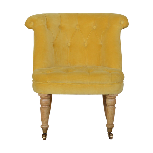 Mustard Velvet Accent Chair