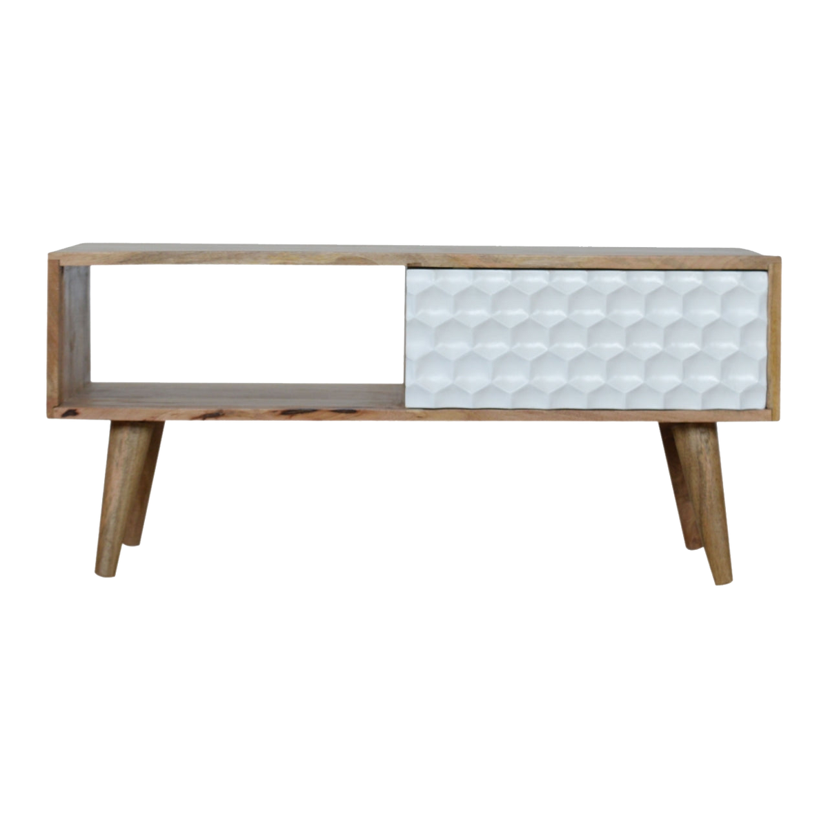 Honeycomb Carved Coffee Table